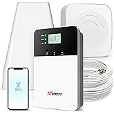 Cell Phone Booster for Home Office, Cover 8000 sq ft with 2 Indoor Antennas for All US Carriers, Cell Phone Signal Booster for Destination RV 4G 5G LTE Verizon AT&T T-Mobile APP Support FCC