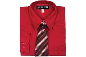 Avery Hill Boys Long Sleeve Dress Shirt with Windsor Tie