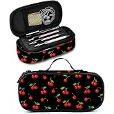 Droerfes Cherry Pencil Case Pencil Pouch Large Capacity Pen Bag School Office Organizer Stationery Storage Box For Girls Boys Teen Kids