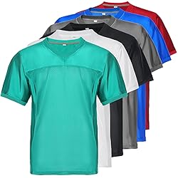 Aumudle Men Blank Plain Football Jersey Practice