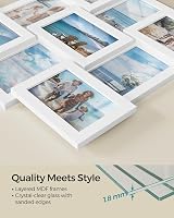SONGMICS 9-Photo Collage Frame Set 4x6 Glass Backed Wall Mount RPF029W01 view 3