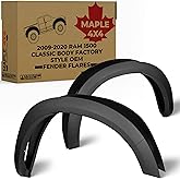 Maple4x4 Factory Style OEM Fender Flares Compatible with 2009-2018 Dodge Ram 1500 | Black Paintable Set of 4 (Fits Metal Bump