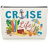 Cruise Travel Makeup Bag Trip Gifts for Woman Family Cruise Lover Summer Vacation Beach Lover Cruising Ship Cosmetic Bag Christmas Birthday Graduation Present for Best Friend Cruising Travel Pouch