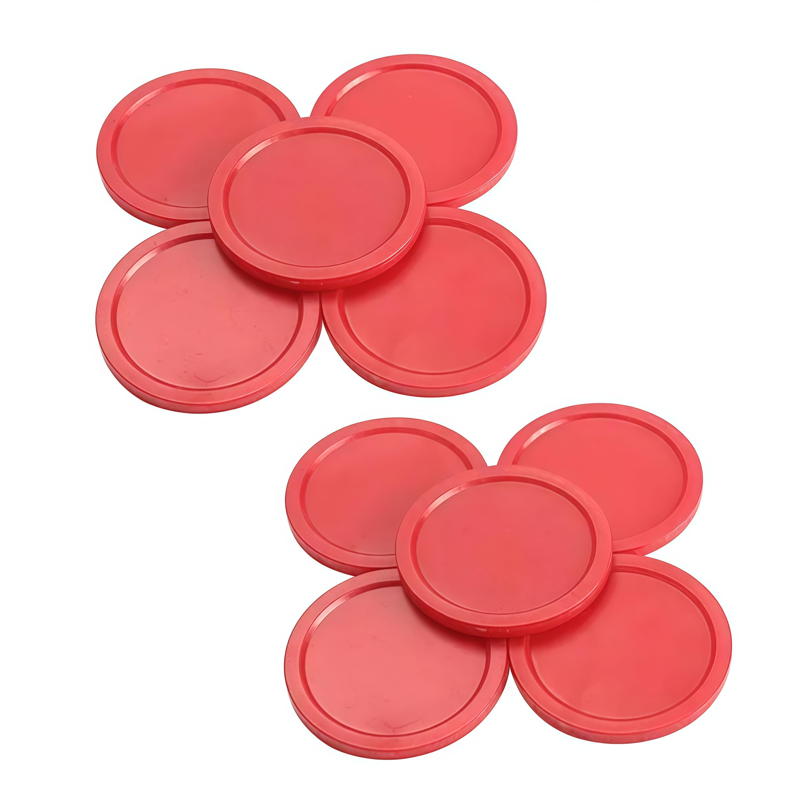 10Pcs Red Mini Air Hockey Table Pucks 50mm Puck Table New 2-inch Convenient and Attractive Air Hockey Arcade and Table Games