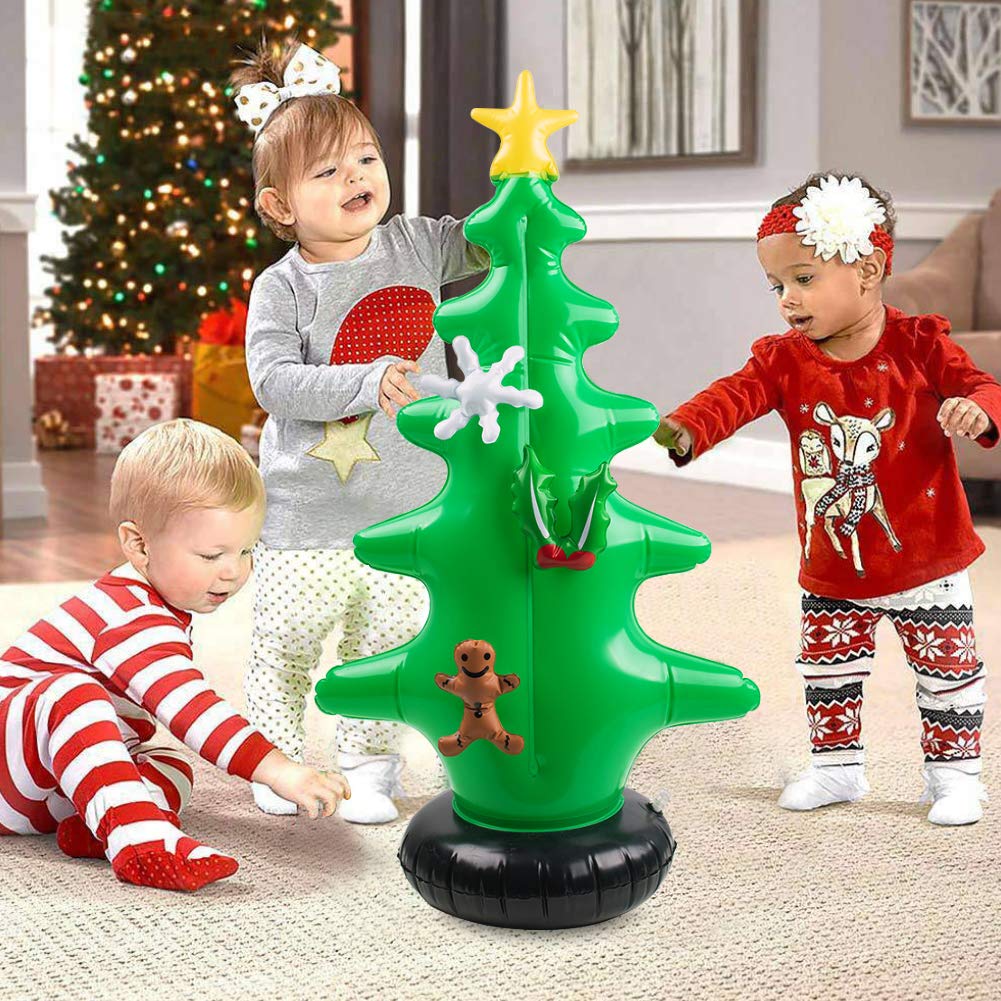 FuturePlusX Inflatable Christmas Tree, Christmas Blow Ups with 7PCS Christmas Decoration Kit for Ornament Indoor Outdoor Christmas Yard Decoration Holiday Decorations
