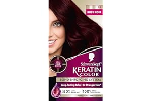 Schwarzkopf Keratin Permanent Hair Dye Cream, 1.8 Ruby Noir, Professional Quality Color for Up to 100% Gray Coverage, Bond Enforcing System