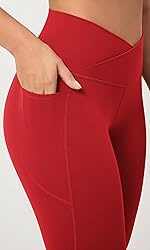 ODODOS 2 Pack Buttery Soft Cross Waist Leggings