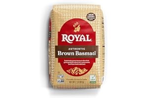Royal Brown Basmati Rice - Authentic Long Grain Basmati Rice - 2 lb Bag