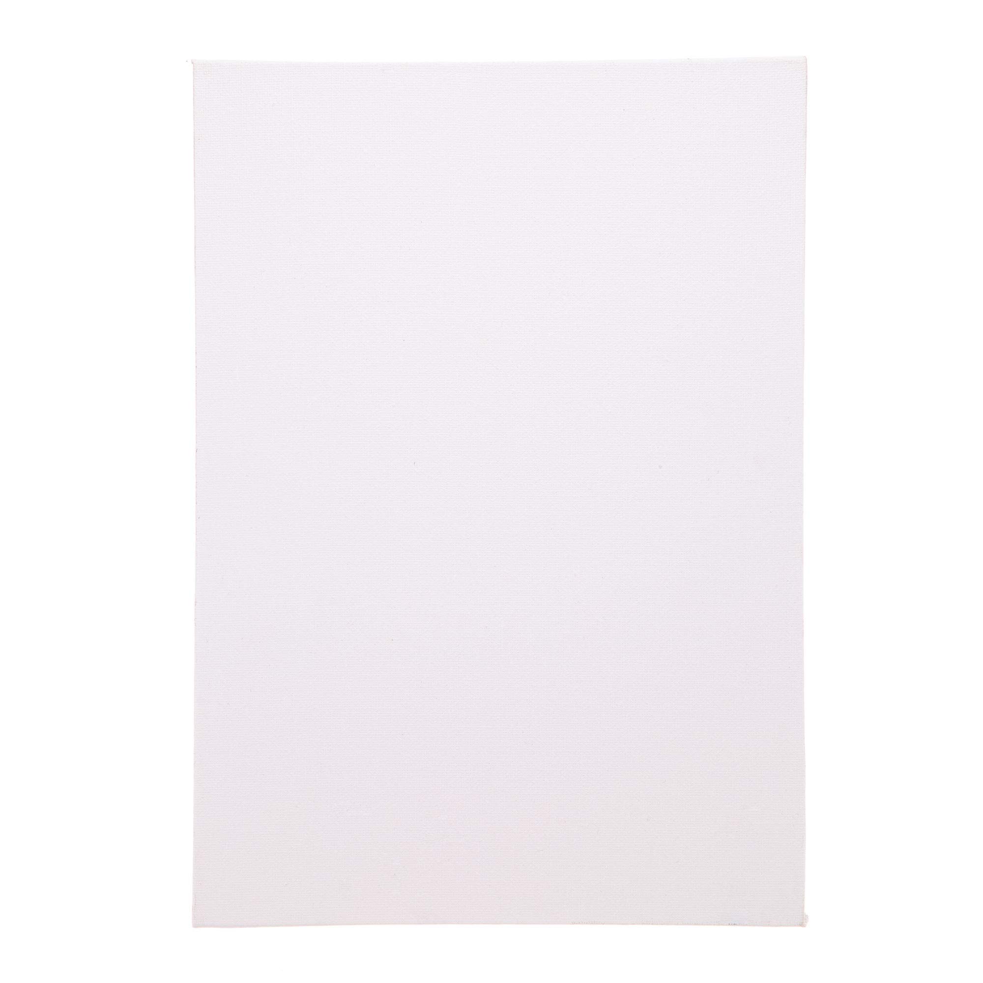 Baker Ross AW791 Blank A4 Canvas (Pack of 4) Primed and Stretched Canvas Perfect for Painting and Artist Work, White