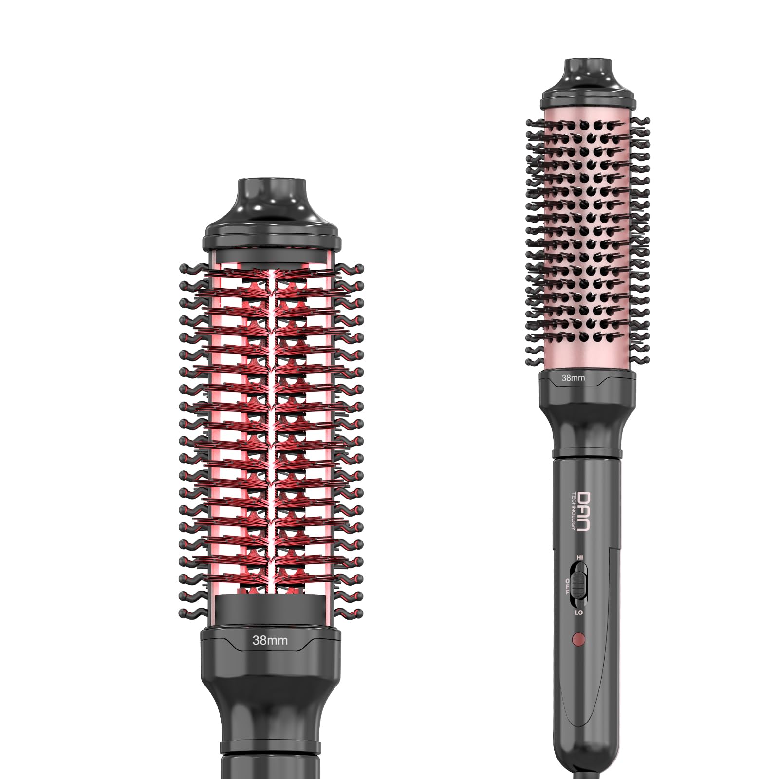 Photo 1 of 1.5 inch Thermal Brush, Dual Voltage Heated Round brushe,curlingBrush for Blowout Look, Dual PTC Fast Style heated brushs,Ceramic thermal RoundBrush Makes Hair Shinier & Smoother,(Black)