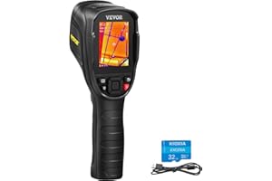VEVOR Thermal Imaging Camera, 320 x 240 Pixels Super Resolution, 25Hz Refresh Rate Infrared Camera with -4 to 752°F Temperature Range, 32G Built-in SD Card, and Rechargeable Li-ion Battery