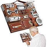 Dementia Activities for Seniors,Fidget Busy Board for Adults with Dementia,Engaging Alzheimers Activities & Tactile Stimulation,Thoughtful Gift for People with Alzheimer's (Compass Version)