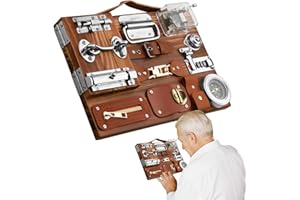 Fidget Busy Board for Adults with Dementia, Engaging Alzheimers Activities & Tactile Stimulation, Dementia Activities for Sen