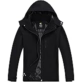 YuKaiChen Mens Rain Jacket Waterproof with Hooded Hiking Coat Lightweight Windbreaker