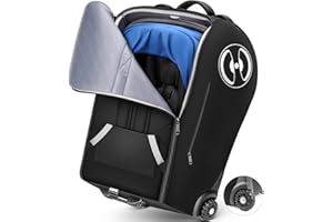 YOREPEK Infant Car Seat Travel Bag Backpack with Wheels, Fits for Doona Car Seat Stroller, Padded Carseat Bags for Air Travel with Shoulder Strap, Car Seat Storage Bag for Airplane with Side Pocket