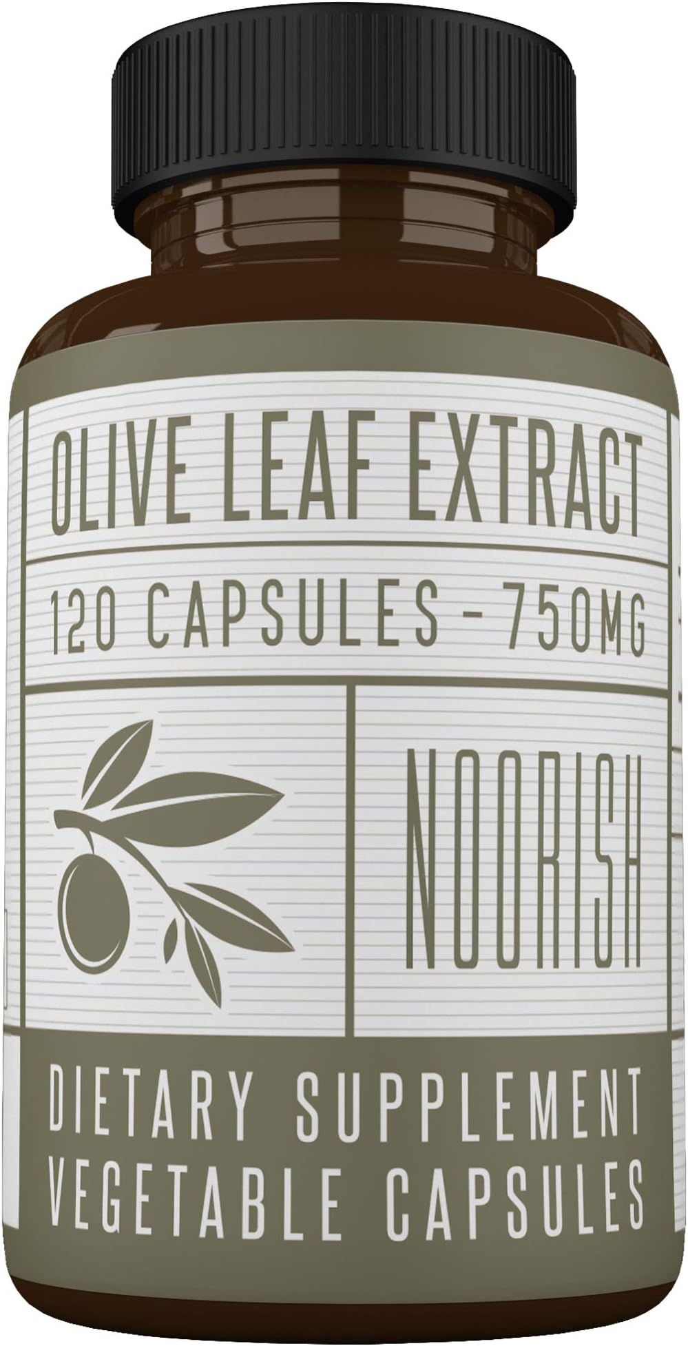 Olive Leaf Extract Capsules (Non-GMO) Super Strength: 20% Oleuropein - 750mg - Immune Support and Antioxidant Supplement (120 Capsules)