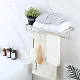 Sayayo 24-Inch Chrome Towel Rail Wall Mounted SUS304 Stainless Steel EGZ8000-C view 2