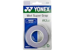 YONEX Overgrip Super GRAP 3 Pack - Tennis, Badminton, Squash - Choice of Colors (Pale Lilac)