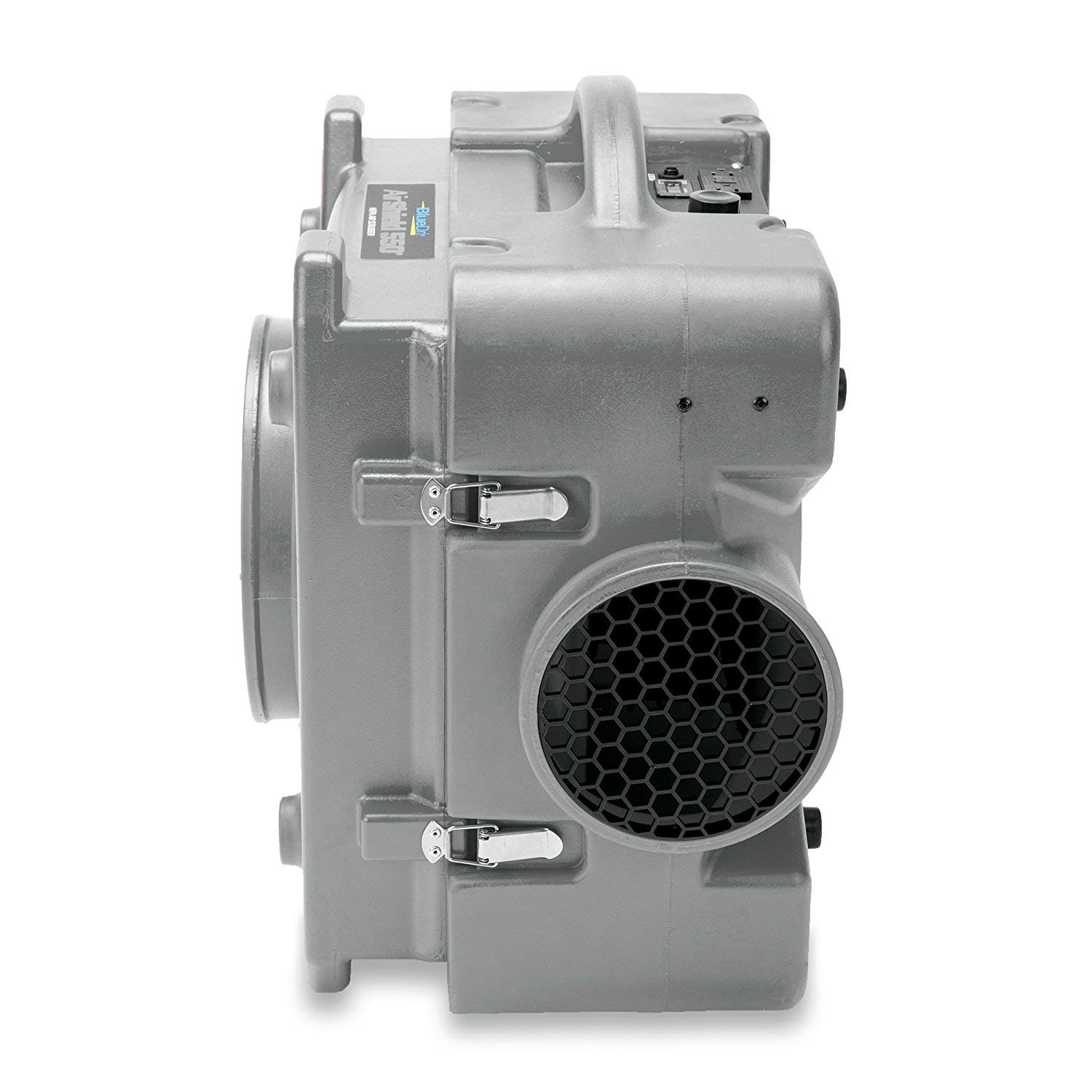 BlueDri Air Shield 550 HEPA Air Scrubber, Water Damage Restoration Equipment Air Purifier, Covers 1400 Sq. Ft, Daisy Chain Capable, For Commercial Use, Gray, BD-AS-550