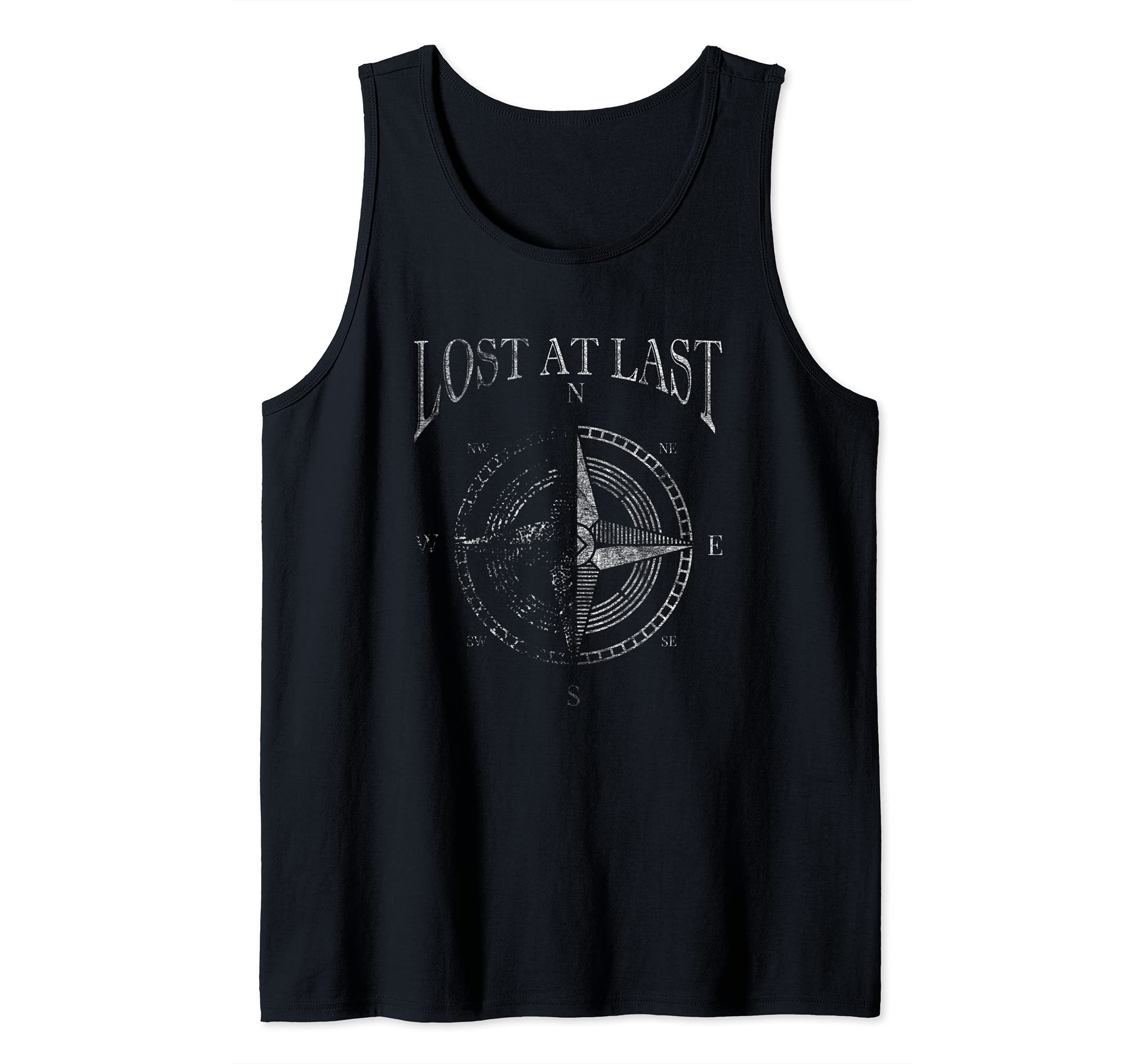 Broken Compass Retro Magnetometers Camping Hiking Adventure Tank Top