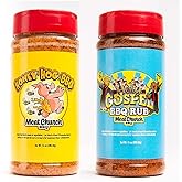 Meat Church BBQ Rub Combo: Honey Hog (14 oz) and Holy Gospel (14 oz) BBQ Rub and Seasoning for Meat and Vegetables, Gluten Free, One Bottle of Each