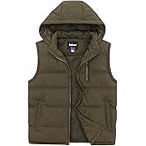 Soularge Men's Big and Tall Winter Warm Thick Utility Puffer Vest Outerwear