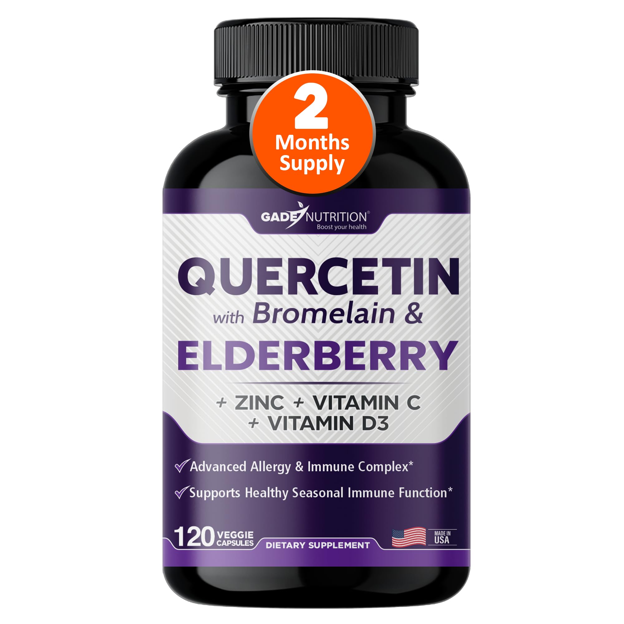 Quercetin with Bromelain & Elderberry
