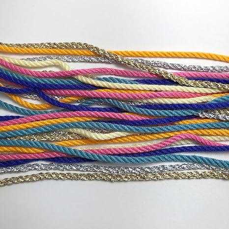 Amazon 66色から選べるカラーよりひも 色番1 33 アクリル撚紐 長さ5m 太さ2mm 色番21 Leef Green コード ひも 通販