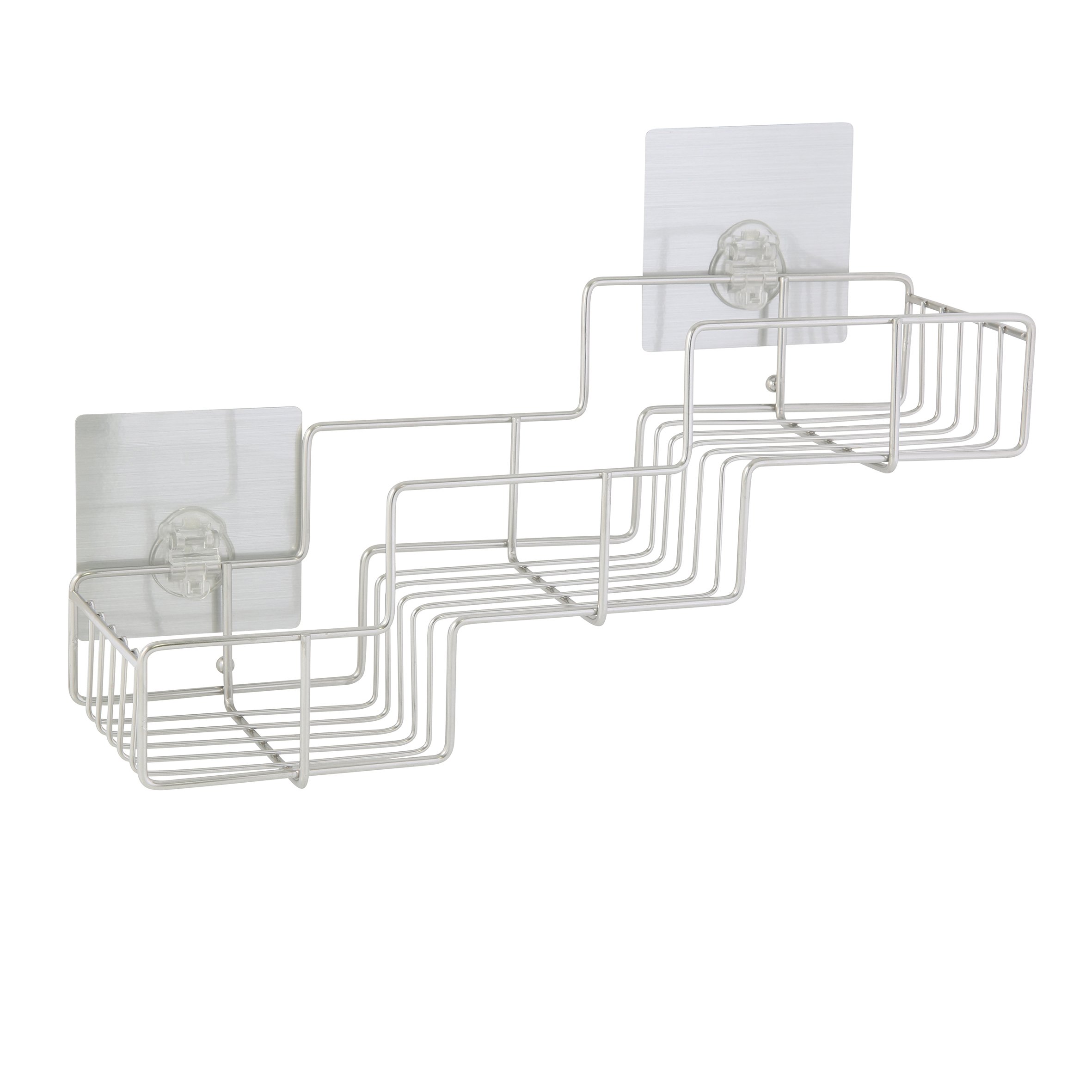 axentia Step Shelf, Stainless Steel, Silver, 36.8 x 22.6 x 12.8 cm