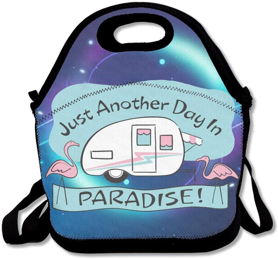 Paradise Camp Flamingo Lunch Bag Tote Handbag WINCAN for School Work Outdoor