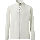 M MAELREG Mens Winter Jacket Performance Thermal Stand Collar Full Zip Textured Insulated Casual Jacket with 5 Pockets