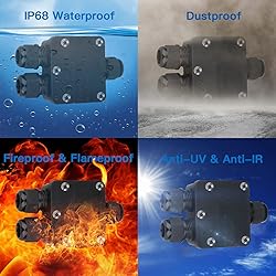 Helunsi Waterproof Junction Box 3 Way, IP68