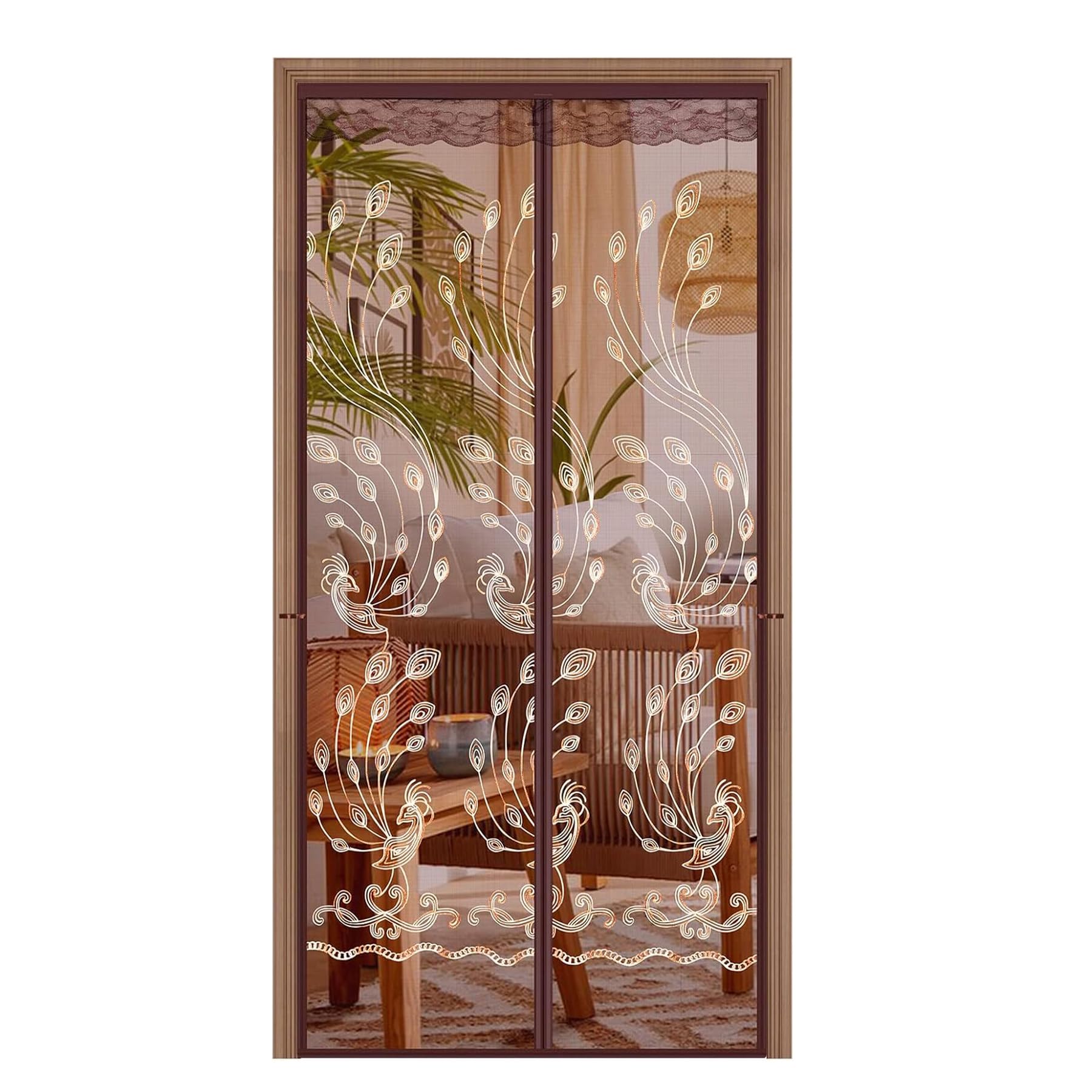 Umimiss Fly Screens for Doors - Door Fly Screen Curtain, Magnetic Patio Door Fly Screen to Stop Flies, Cat Door Screen, Sliding Door Hands Free Screen Mesh Partition (90 × 210 Cm)