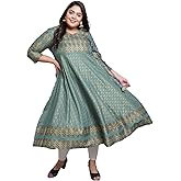 Yash Gallery Women's Rayon Floral Print Anarkali Kurta For Summer