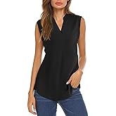 Halife Women's Sleeveless Floral Print V Neck Tunic Tank Tops Blouse Shirts