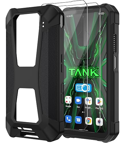DQG per Unihertz Tank Custodia, Nero Ultrasottile Silicone Case