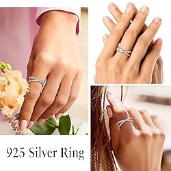 Suplight 925 Sterling Silver Rings Wedding Bands