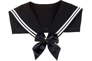 Sailor Uniform Inspired False Collar Accessory Neckpiece Easy to Wear for Students Professionals and Costume Enthusiasts Poly