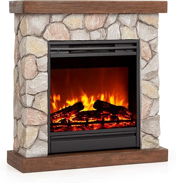 KLARSTEIN Lienz Elektrischer Kamin mit LED-Flammeneffekt, 1800 W, 2