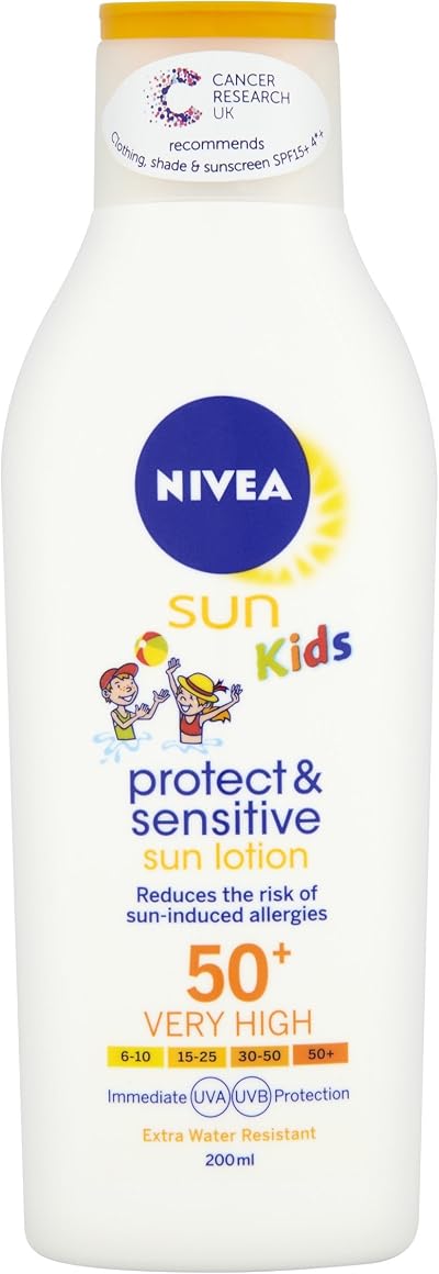 NIVEA SUN Kids Protect & Sensitive Sun Lotion SPF50+ Very High 200ml Water