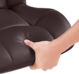 Yaheetech Bar Stools Set of 2 PU Leather Swivel Height Adjustable Brown view 9