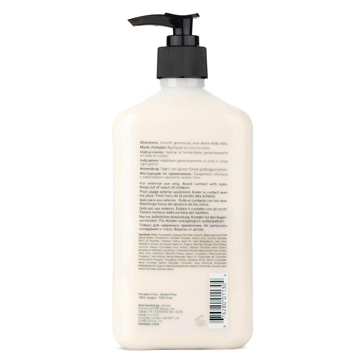 Original, Natural Hemp Seed Oil Body Moisturizer with Shea Butter and Ginseng, 17 Fl Oz: Beauty