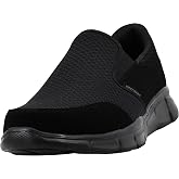 Skechers Men's Equalizer Persistent Slip-On Sneaker | Casual Training, Nubuck Leather, Mesh Ventilation, EVA Cushion Midsole, Traditional Lace-up