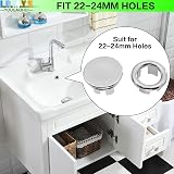 LRMYS Chrome Plating Ring & Cover Overflow Set 22-24mm 6 Pack Bathroom Sink view 3