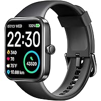 SKG Smart Watch, Fitness Tracker with 5ATM Swimming Waterproof, Health Monitor for Heart Rate, Blood Oxygen, Sleep, 1.7'' Tou