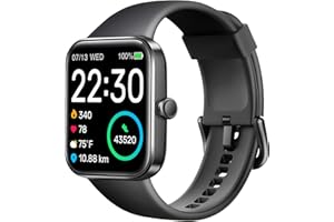 SKG Smart Watch, Fitness Tracker with 5ATM Swimming Waterproof, Health Monitor for Heart Rate, Blood Oxygen, Sleep, 1.7'' Tou