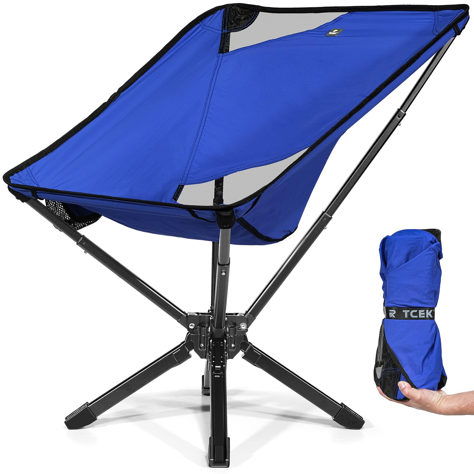 Photo 1 of (USED/FAIR) TCEK Adjustable Portable Camping Chair RiseLite Lightweight Compact Folding Chair for Adults, Collapsible Camp Chairs That Folds Up Small, Easy Carry for Travel, Outdoor, Sports, Backpacking, Hiking
