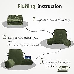 Unisakey Portable Comfy Reading Pillows for Sitting