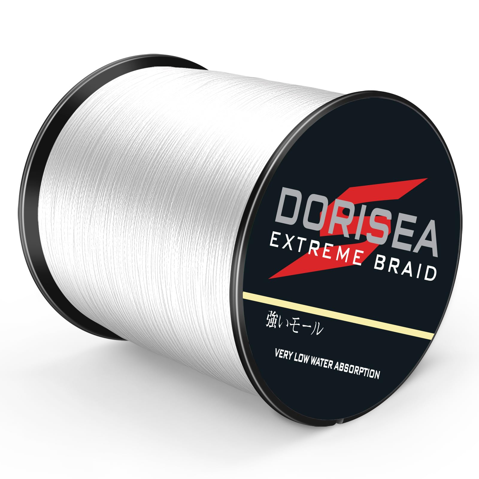 Dorisea Extreme Braid 100% Pe 300m/328Yards Braided Fishing Line 6-550Lb Test Fishing Wire Fishing String-Abrasion Resistant Incredible Superline Zero Stretch Small Diameter (White, 60lb/0.40mm)