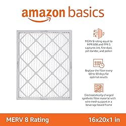 Amazon Basics 16x20x1 Air Filter 6 Pack, Merv 8 AC